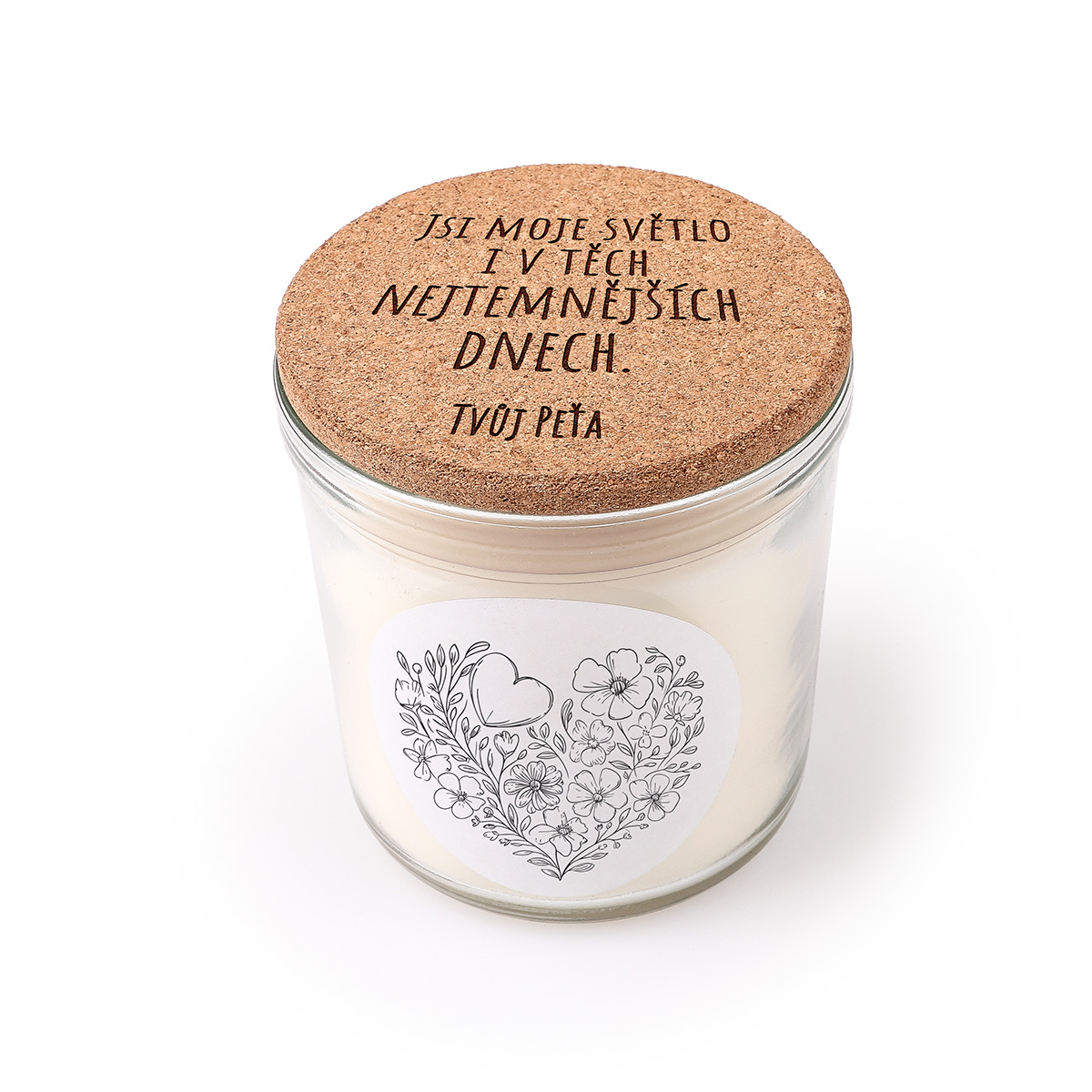 Vonná svíčka s věnováním